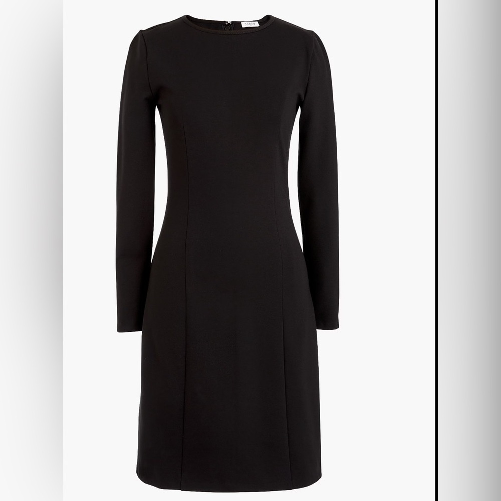 J Crew Black long sleeve dress NWT